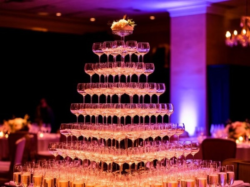 Пирамида из бокалов на мероприятие